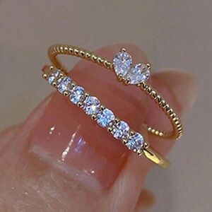 2/$10 NEW! Bohemian Ring Set Crystal Boho Cute Dainty Pretty Crystal Diamond